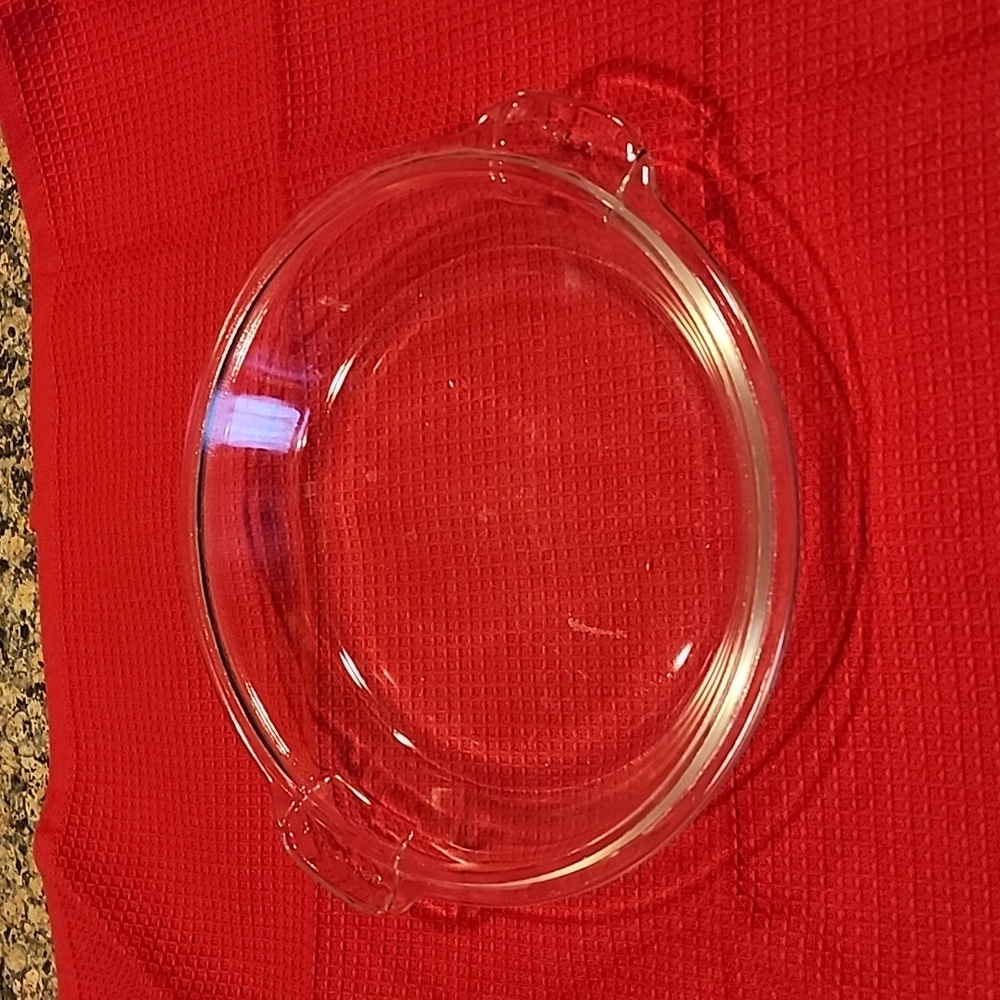 Pyrex Lid/Pie Plate 683 C A V, Raised Rim,